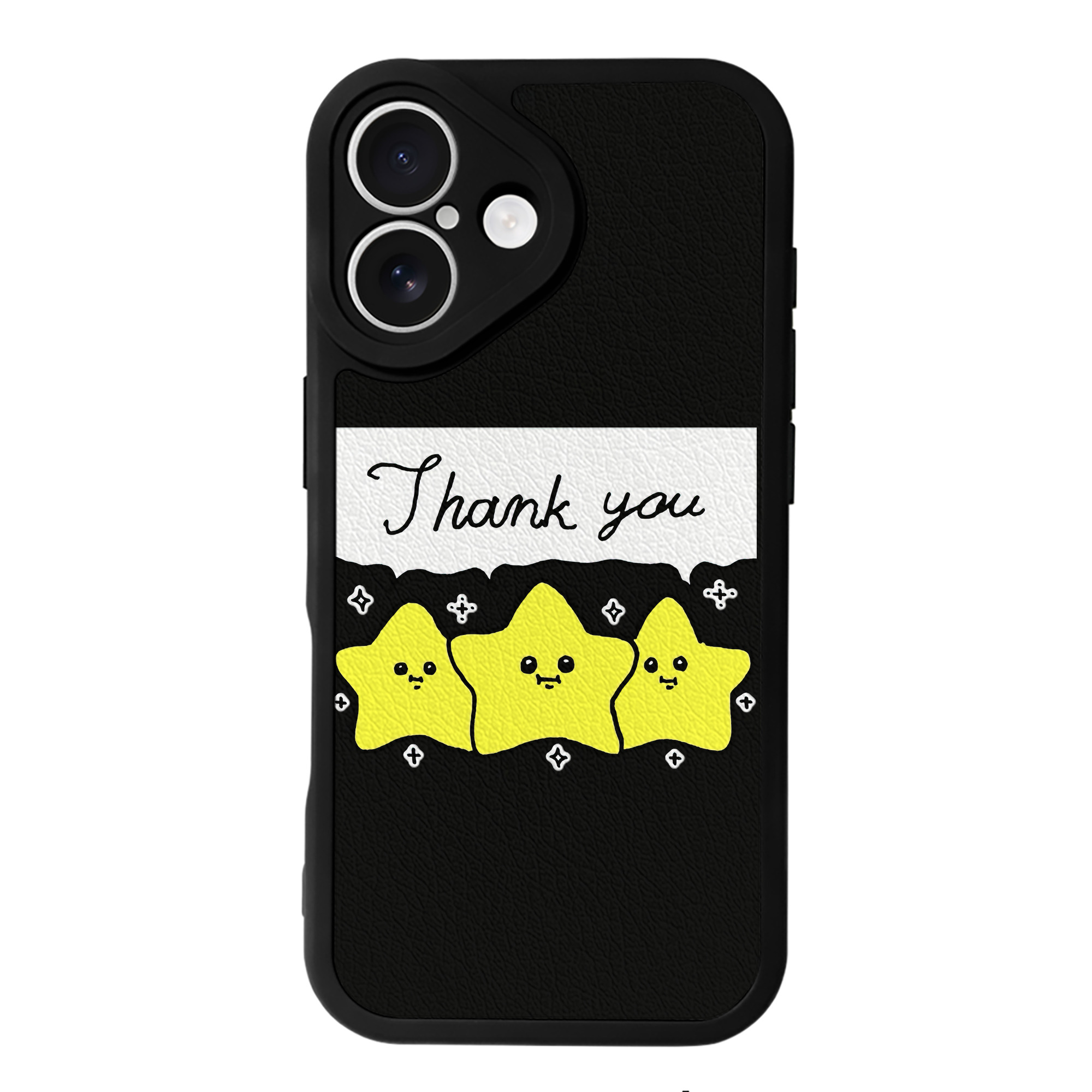 （画像用） ちいかわ 流れ星 Chii-kawa Shooting star 【iPhone 16シリーズ対応】シリコンスマホケース（レザー調） 材質：シリコン